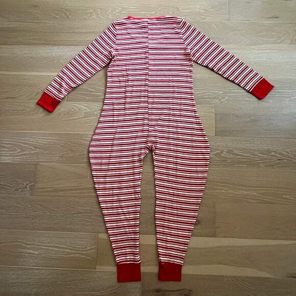 Victoria's Secret PINK Thermal Long Onesie Bright Vermillion Stripes XXL NWT - Picture 6 of 8